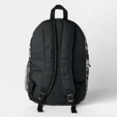Unique Distressed Black and Gray Camouflage Patter Bedruckter Rucksack (Rückseite)