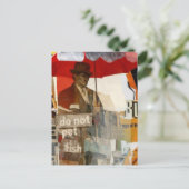 Unique Do Not Pet Fish Mixed Media Postkarte (Stehend Vorderseite)