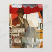 Unique Do Not Pet Fish Mixed Media Postkarte (Vorderseite)