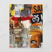 Unique Do Not Pet Fish Screaming Mixed Media Postkarte (Vorderseite)