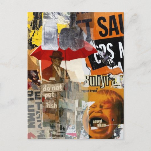 Unique Do Not Pet Fish Screaming  Mixed Media  Postkarte (Vorderseite)