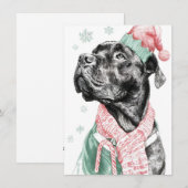 Unique Dog Christmas Cards Feiertagskarte (Vorne/Hinten)