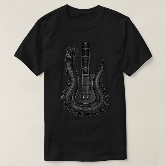 Unique Dragon GuitarFor MenRock N Roll Band Musics T-Shirt (Design vorne)