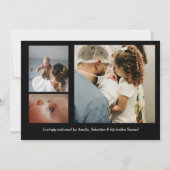 Unique Elegant Baby Boy Photo Collage Birth  Ankündigung (Rückseite)