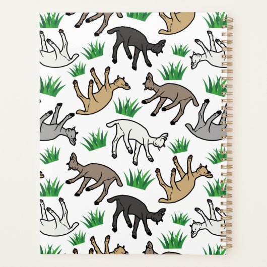 Unique Fainting Goats Planner Journal Planer (Rückseite)