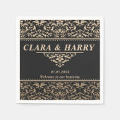 Unique fancy minimalist boho modern wedding serviette (Vorderseite)