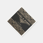 Unique fancy minimalist boho modern wedding serviette (Ecke)