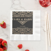 Unique fancy minimalist boho modern wedding  serviette (Beispiel)