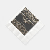 Unique fancy minimalist boho modern wedding  serviette (Ecke)