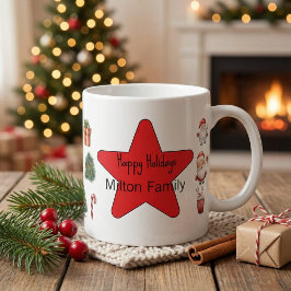 Unique festive  modern christmas holiday  kaffeetasse