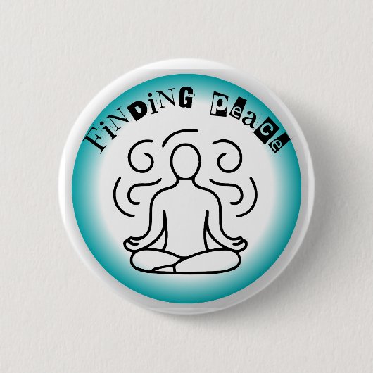 Unique Finding Peace Art Designs - Happy Shopping Button (Vorderseite)