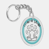 Unique Finding Peace Art Designs - Happy Shopping Schlüsselanhänger (Vorderseite links)