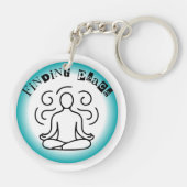 Unique Finding Peace Art Designs - Happy Shopping Schlüsselanhänger (Rückseite)