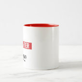 Unique Firefighter in Thin Red Line Zweifarbige Tasse (Mittel)