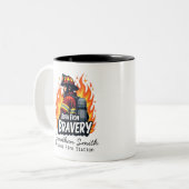 Unique Firefighter or Fireman Gift Zweifarbige Tasse (Vorderseite Links)