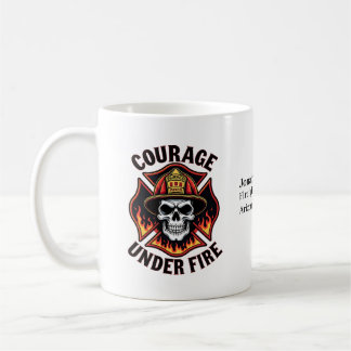Unique Firefighter Skull in Maltese Cross FIre Kaffeetasse