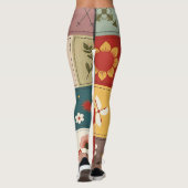 unique floral patch women's leggings (Rückseite)