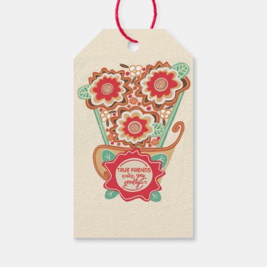 Unique FloralDesign Style Geschenkanhänger (Rückseite)