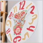 Unique FloralDesign Style Runde Wanduhr