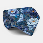 Unique For Him Peonies Flower Krawatte (Gerollt)