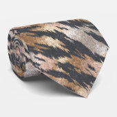 Unique For Him Tiger Print Krawatte (Gerollt)