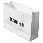 Unique Formal Look Large Gift Bag with Name Große Geschenktüte (Vorderseite Schrägansicht)
