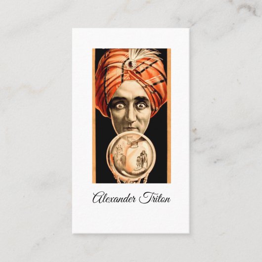 Unique Fortune Teller Crystal Ball Telefonnummerkarte (Vorderseite)