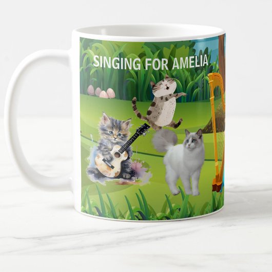 Unique Fun Cats in the Chorus Personalized  Kaffeetasse