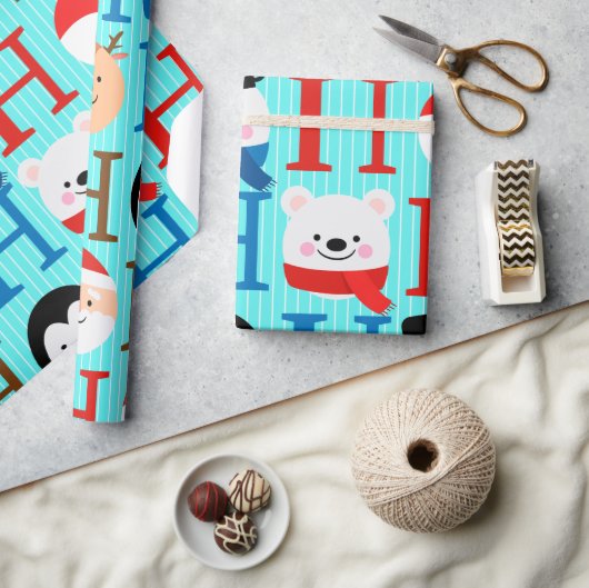 Unique Fun Colorful Christmas Geschenkpapier (Kunsthandwerk)