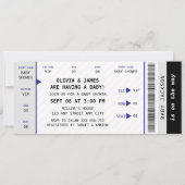 Unique Fun Concept Ticket Music Baby Shower Einladung (Vorderseite)