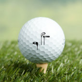 Unique Fun Golf Clubs Ball Typography Golf Ball (Insitu T-Shirt)