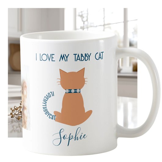 Unique Fun Love My Tabby Cat Mug Kaffeetasse