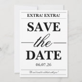 Unique Fun Newspaper Photo Graduation Einladung (Rückseite)