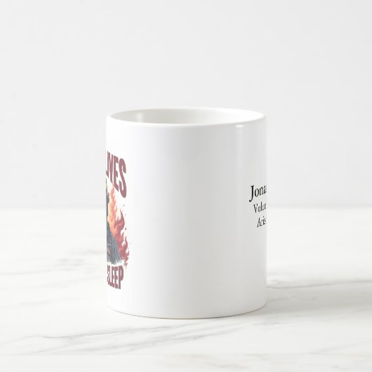 Unique Funny Firefighter or Fireman on Fire Rescue Kaffeetasse (Mittel)