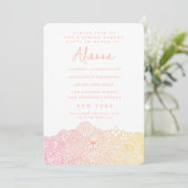 Unique Garden Scene Artist Birthday Corpeach Einladung (Stehend Vorderseite)