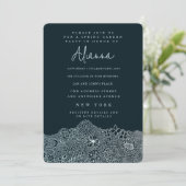 Unique Garden Scene Artist Birthday Sky Blue Einladung (Stehend Vorderseite)