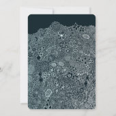 Unique Garden Scene Artist Birthday Sky Blue Einladung (Rückseite)