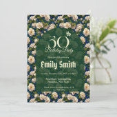 Unique Gardenias Flower Nature-Inspired Parties Einladung (Stehend Vorderseite)