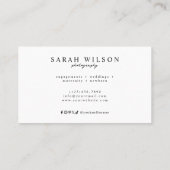 Unique Geometric Hexagon 3 Fotos Fotograf Visitenkarte (Rückseite)