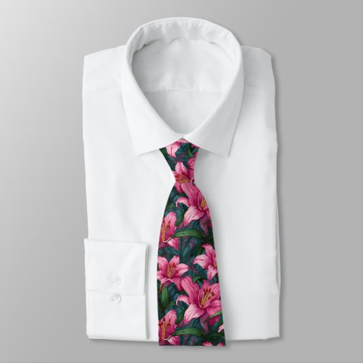 Unique Gifts For Men Lilies Floral Krawatte (Gebunden)