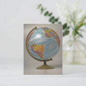 Unique Globe Postkarte (Stehend Vorderseite)