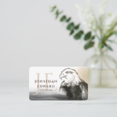 Unique Golden American Bald Monogram Visitenkarte (Stehend Vorderseite)