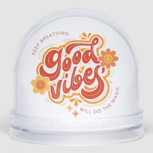 Unique Good Vibes Collectible Snow Globe Schneekugeln (Vorderseite)