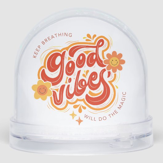 Unique Good Vibes Collectible Snow Globe Schneekugeln (Rückseite)