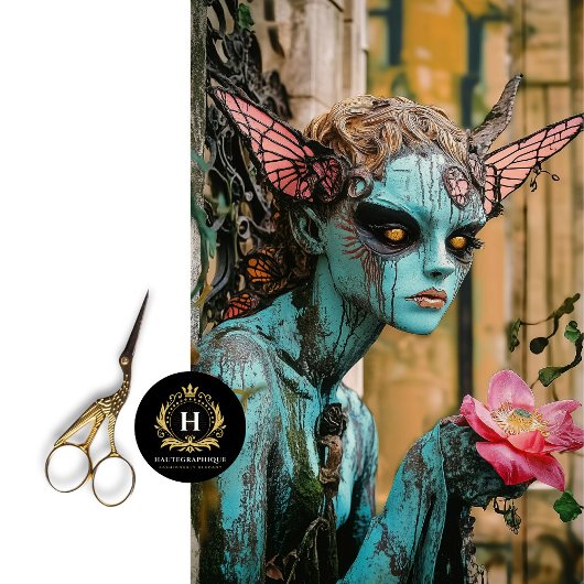 Unique Gothic Paris Gargoyle Decoupage Seidenpapier