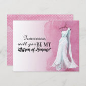 Unique Gown "Werden Sie mein Ehrengast sein" Einladung (Vorne/Hinten)