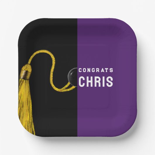 Unique Grad Party Pappteller (Vorderseite)