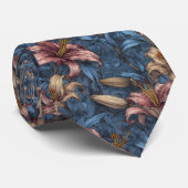 Unique Groomsman Gift Lilies Krawatte (Gerollt)