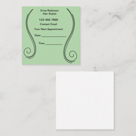 Unique Hair Stylist Theme Appointment Cards Terminkarte (Vorne/Hinten)