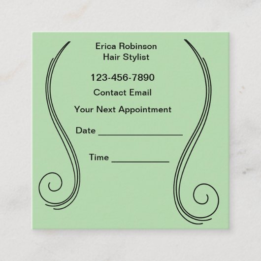 Unique Hair Stylist Theme Appointment Cards Terminkarte (Vorderseite)